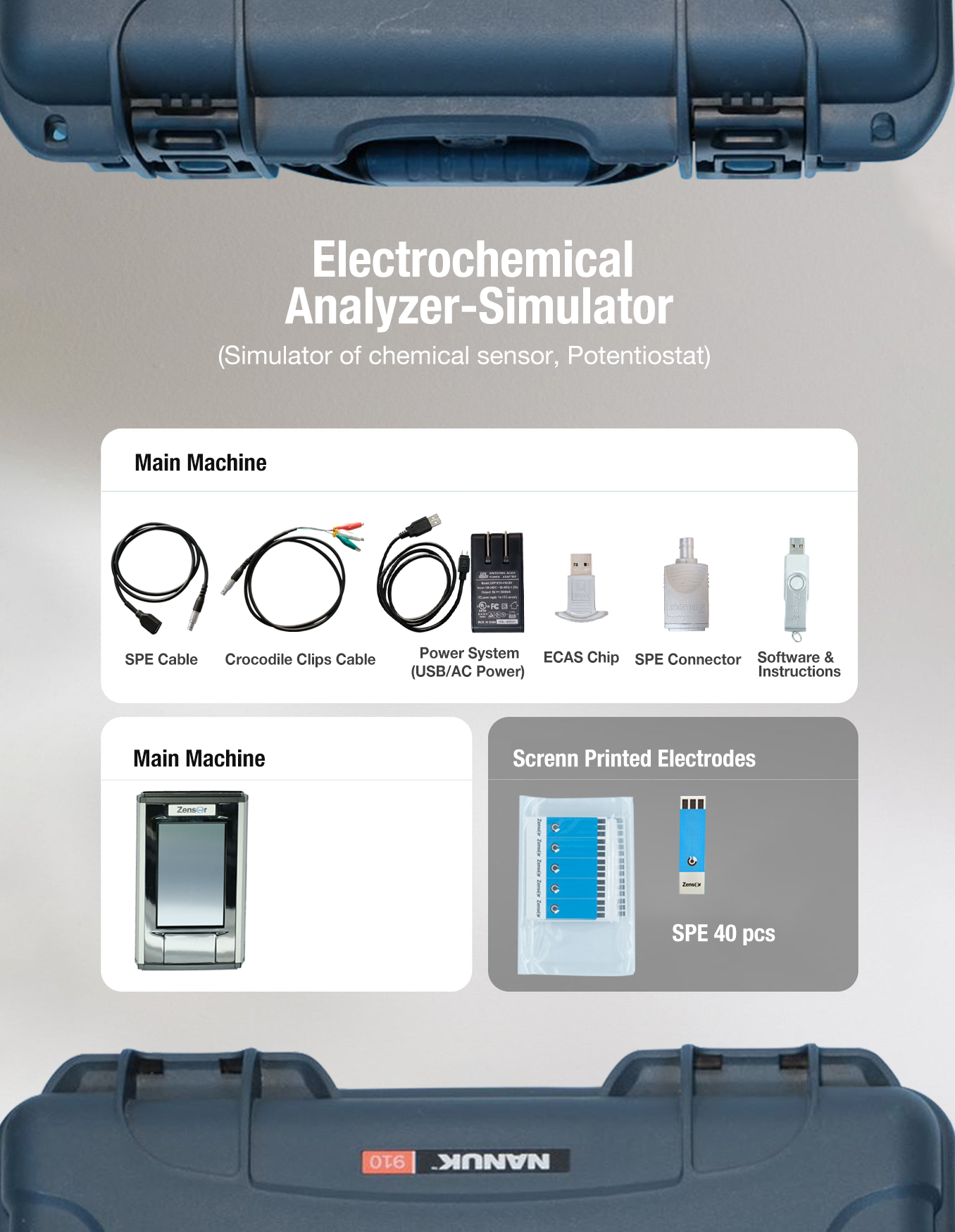 电化学模拟器/分析仪/工作站/交流阻抗的配件介绍-Zensor
                                                            R&D-ACIP 100
