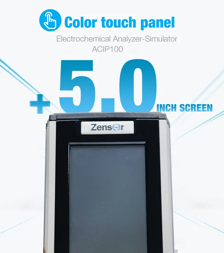5.0touch panel of electrochemical
                      potentiostat/simulator/AC impendence/EIS-Zensor R&D-ACIP
                      100