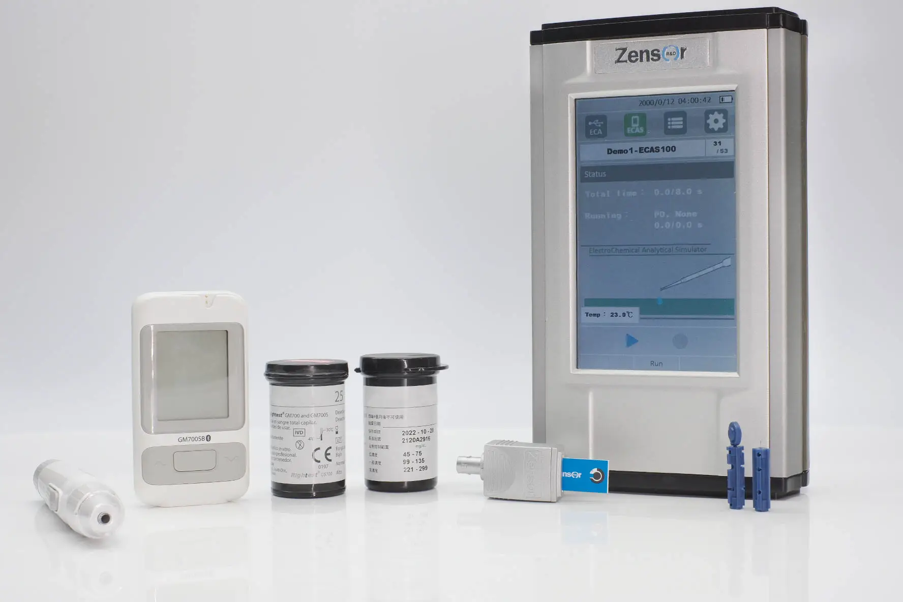 电化学模拟器/分析仪/工作站的产品开发应用-医疗器械血糖仪开发-Zensor
                                                                    R&D-ECAS100